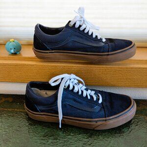 Navy Blue Vans Old Skool Skate Shoe Sneakers